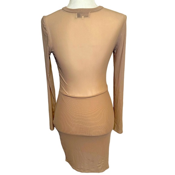 HOUSE OF CB LONDON - Sheer Top, Form Fitting Dress. Lined From Waist Down.Size S - Picture 5 of 11